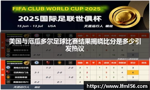 美国与厄瓜多尔足球比赛结果揭晓比分是多少引发热议